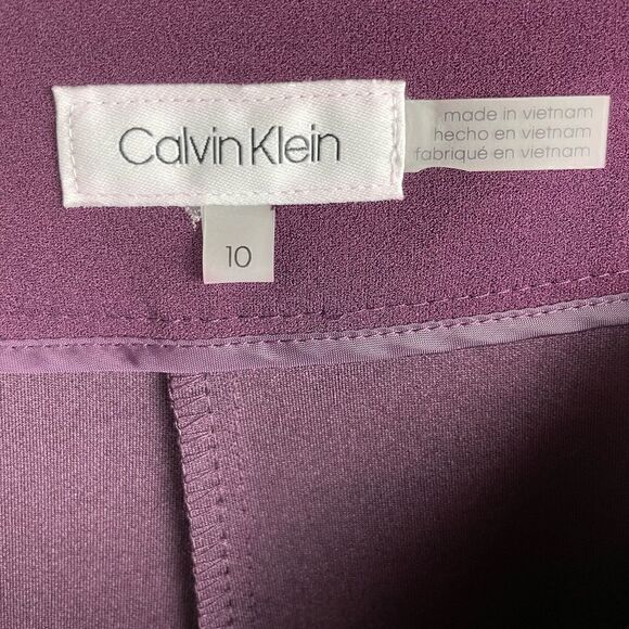 Calvin Klein Purple Stretch Fit Pants Size 10 EUC - Picture 6 of 7